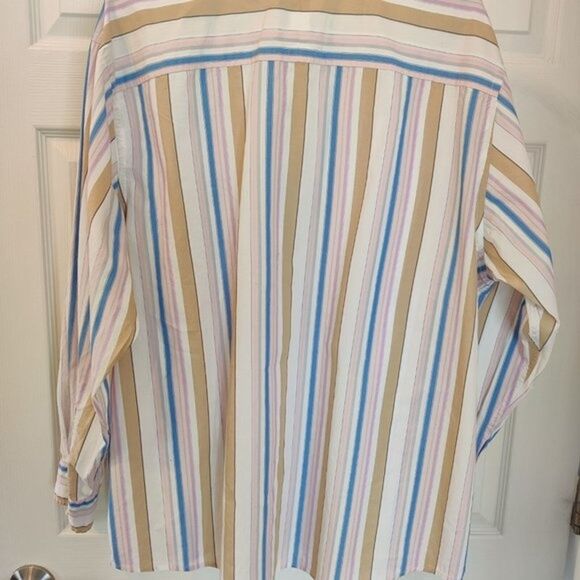 Men's Attention Long Sleeve Stripe Shirt Size Extra Large-Nice Casual Shirt - Picture 2 of 11